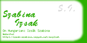szabina izsak business card
