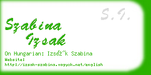 szabina izsak business card